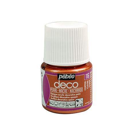 Farba Pebeo Deco Perłowa 45ml, Miedziana/116 Copper